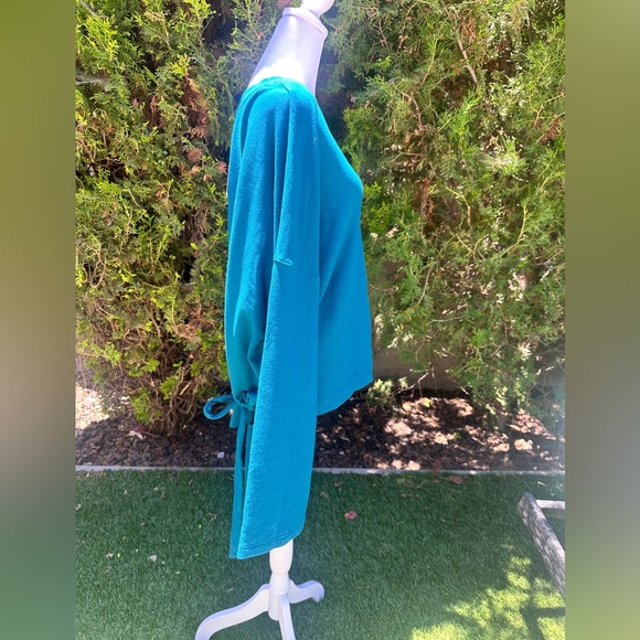 Fabletics Tie-Back Sweatshirt, 3x, Blue - Picture 8 of 8